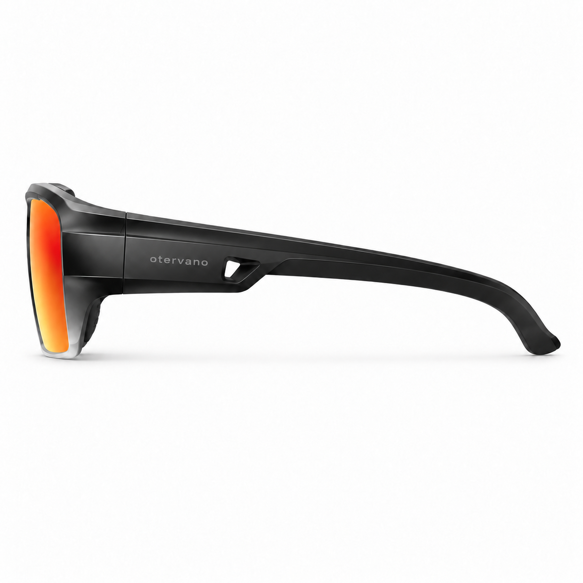 PICO-BRASA — Negro · Mica espejo naranja — Vista lateral