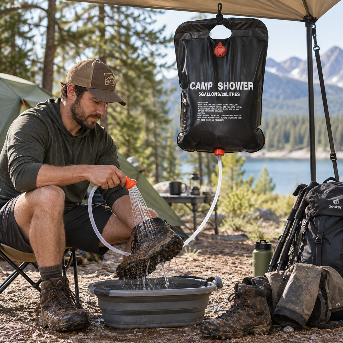 Ducha Solar Portátil de Camping — ODRE