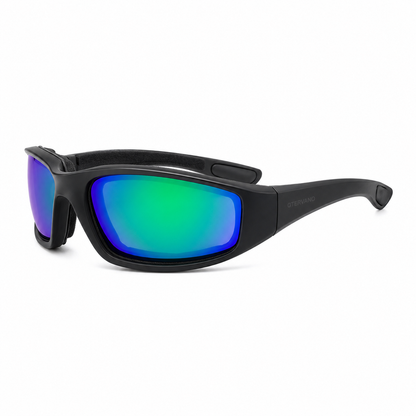 RÁFAGA Negro · Mica espejo verde — Lentes deportivos con contorno de espuma | Otervano