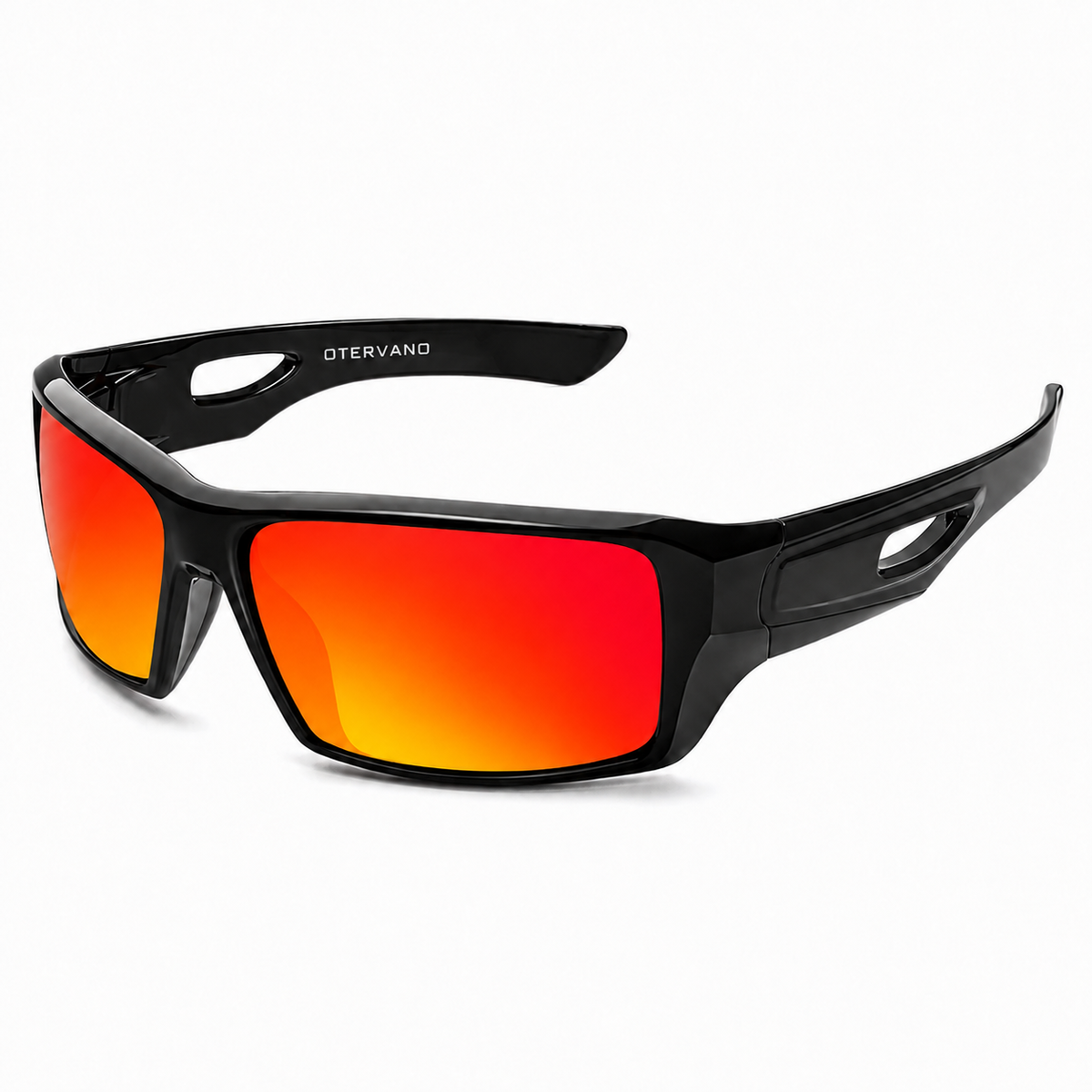 CAUCE Negro · Mica espejo naranja — Lentes polarizados con cobertura lateral | Otervano