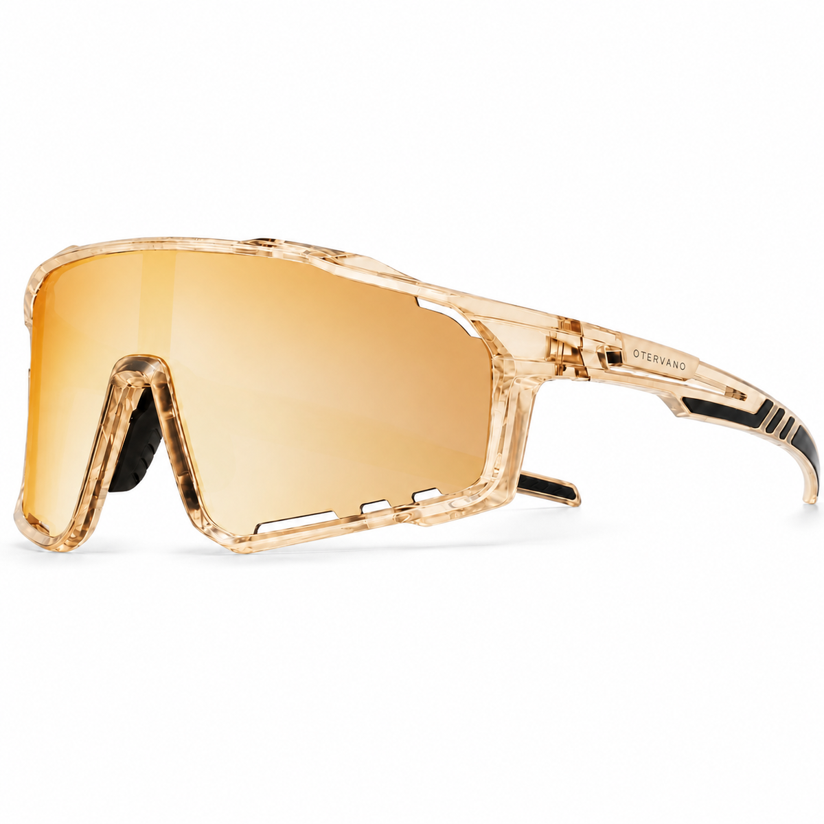 BRISA Beige translúcido · Mica espejo dorado — Lentes polarizados de mica única | Otervano