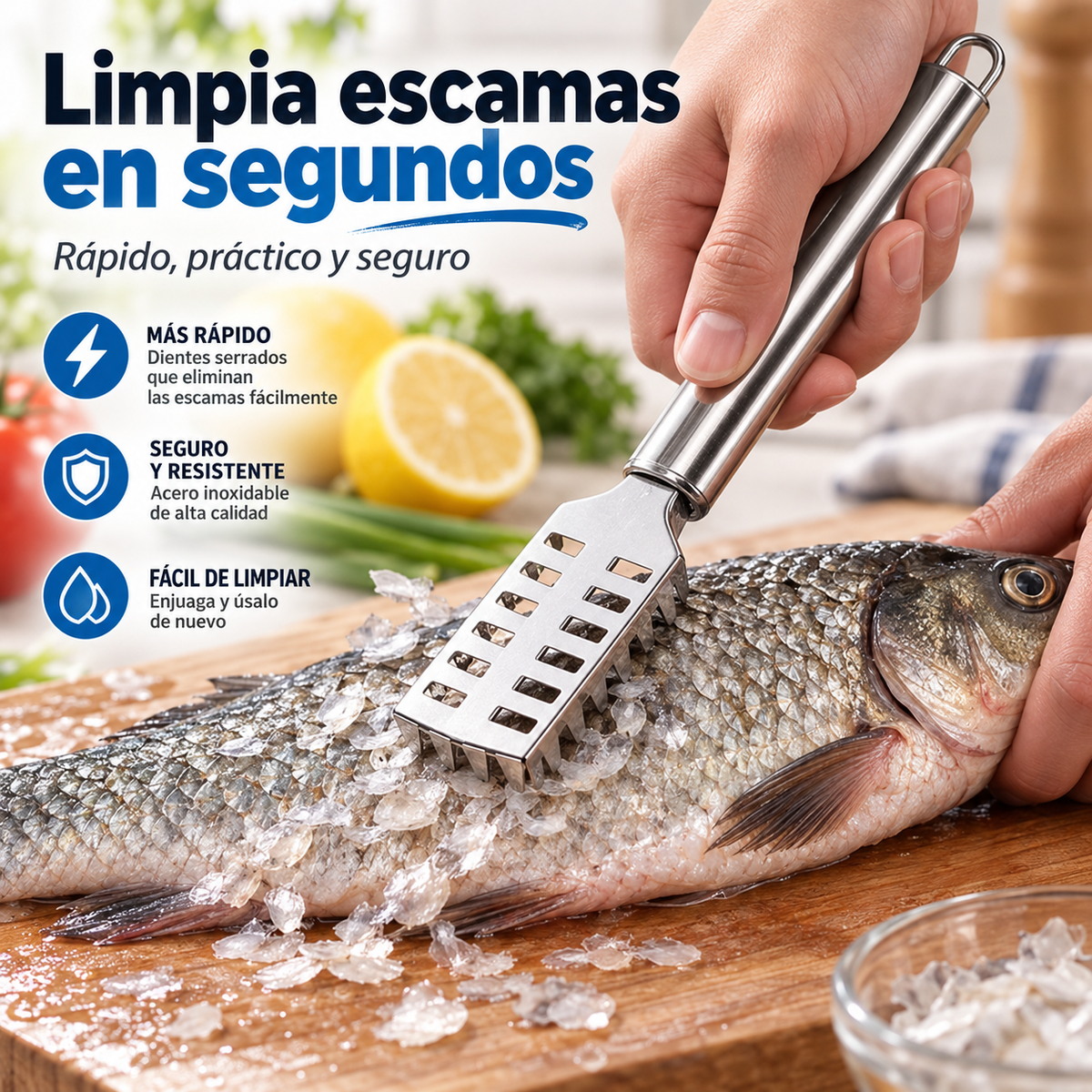 Escamador de Pescado de Acero Inoxidable — REBABA