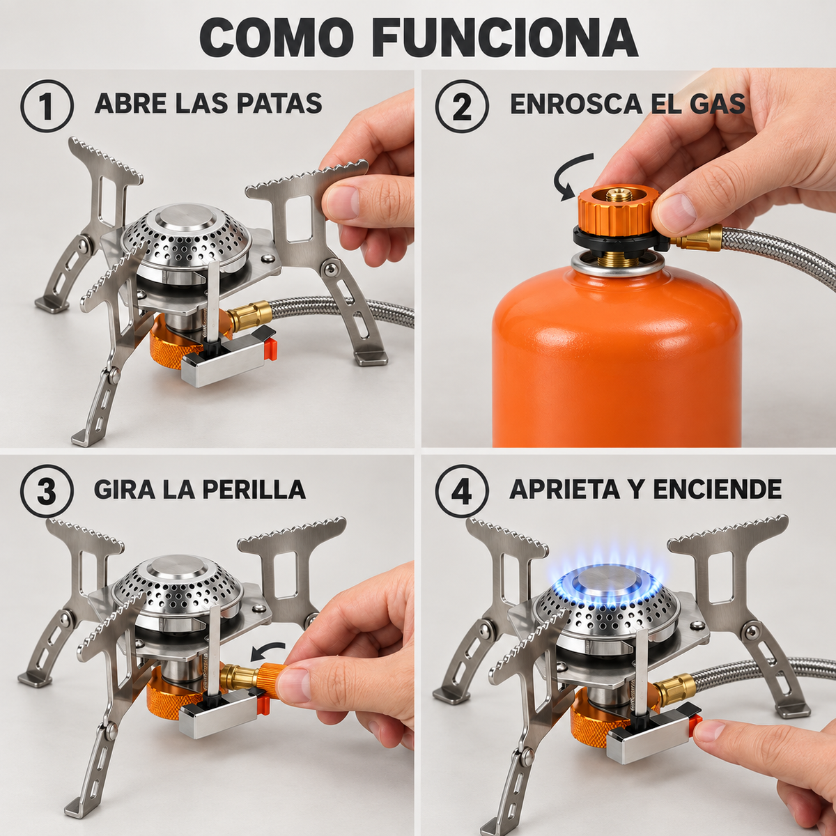 Hornillo Plegable de Camping a Gas — LUMBRE