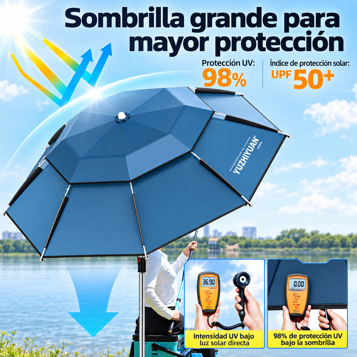 Sombrilla Telescópica para Pesca — UMBRÍA