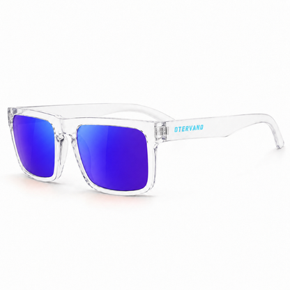DUNA Transparente · Mica espejo azul — Lentes polarizados con bisagras metálicas | Otervano