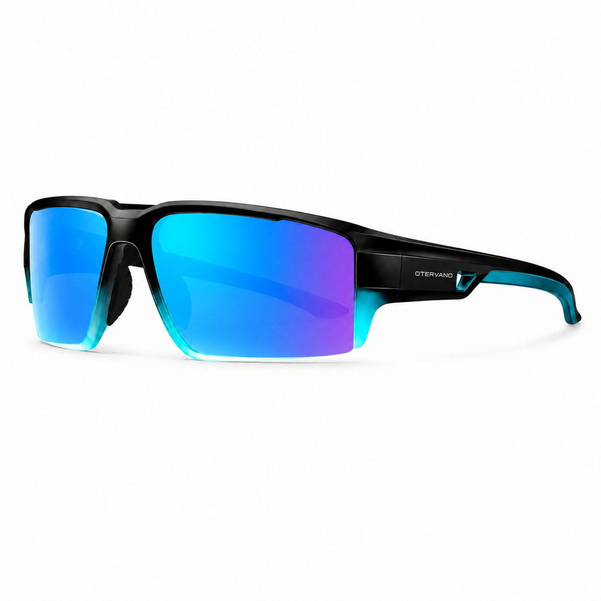 PICO Negro y azul · Mica espejo azul — Lentes polarizados de media montura | Otervano