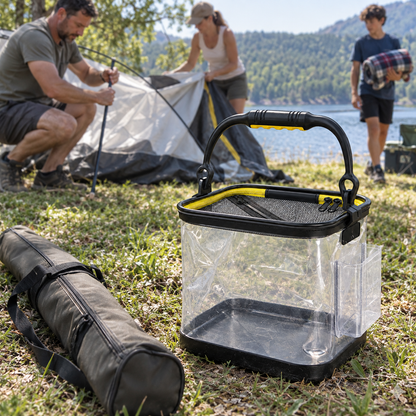 ALJIBE cubo transparente en campamento familiar