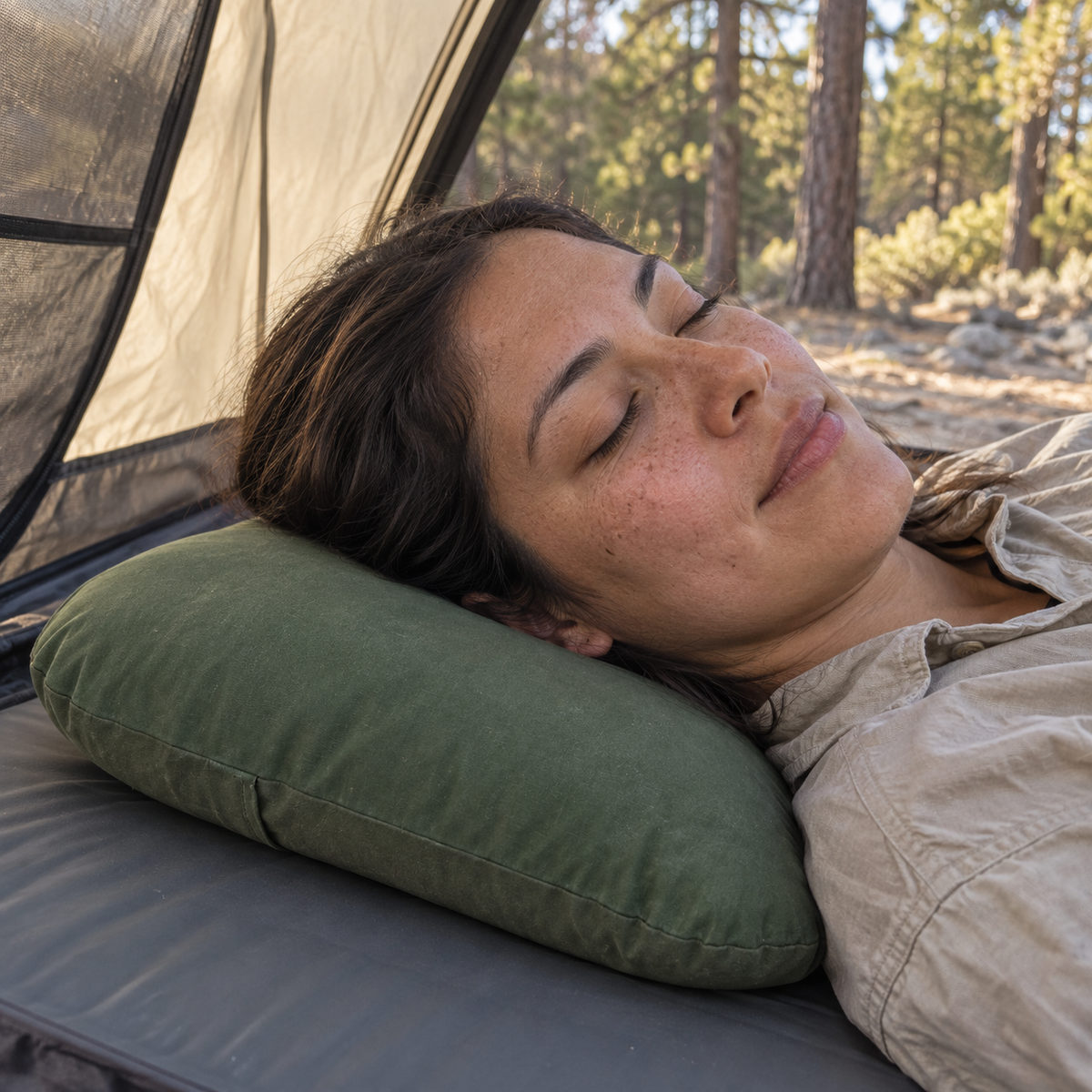 APERO almohada verde camping